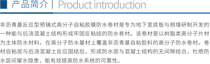 非瀝青基反應型預鋪式高分子自粘膠膜防水卷材折頁1